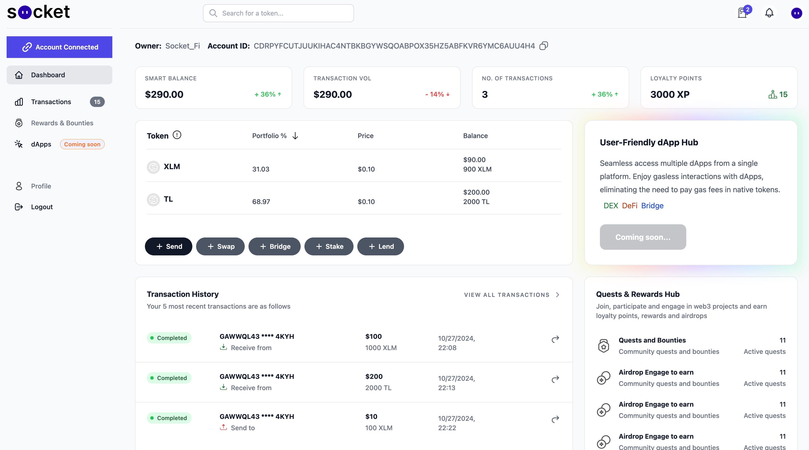SocketFi:-Smart-Wallet-App-on-Soroban