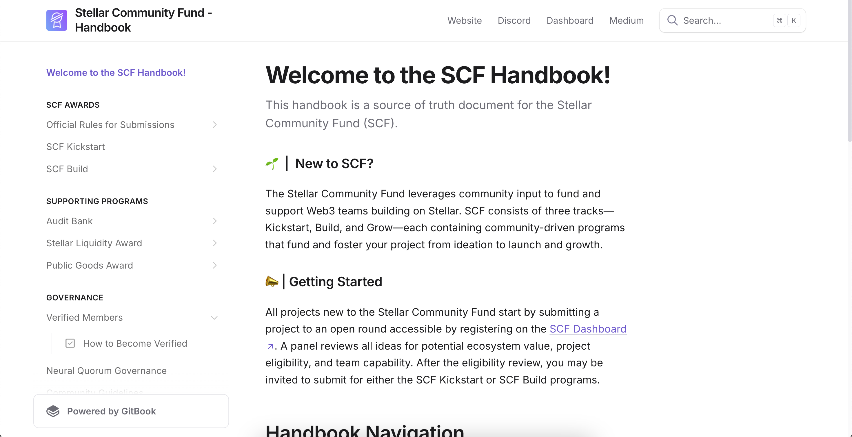scf handbook